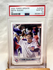 SEIYA SUZUKI 2022 TOPPS UPDATE ROOKIE IMAGE VARIATION SP #US250 PSA 10