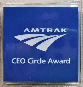 SELTEN NEU Amtrak 2021 Employee Appreciation CEO Circle Award COVID Challenge Coin - Bild 1 von 3