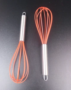 2er Pack 10" Silikon Ballon Schneebesen rot - Bild 1 von 3
