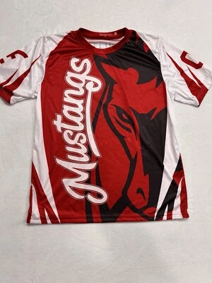 Mustangs Horse Face jersey Size M, Red/White, 7GW3M1261 - Image 1 of 4