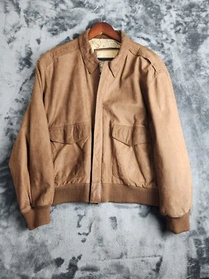 G3 Global Identity Outerwear Genuine Suede Leather Jacket Men's Size 1X Map Line - Image 1 of 4