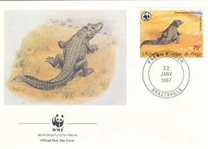 Crocodile WWF Congo FDC #4 1987 (141270) - Picture 1 of 1