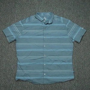 Kuhl Shirt Mens XL Blue Intriguer SS Striped Short Sleeve Snap Performance 7415 - Picture 1 of 9