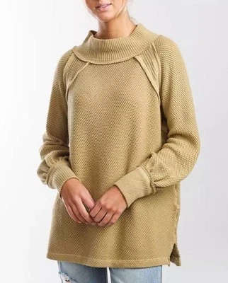 Top túnica para mujer We The Free Tan She's a Keeper de gran tamaño Lagenlook PEQUEÑA Foto 1 de 4