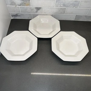 3 Vtg Independence Ironstone White by Castleton China,Inc salad/cereal bowl 8in - Picture 1 of 14
