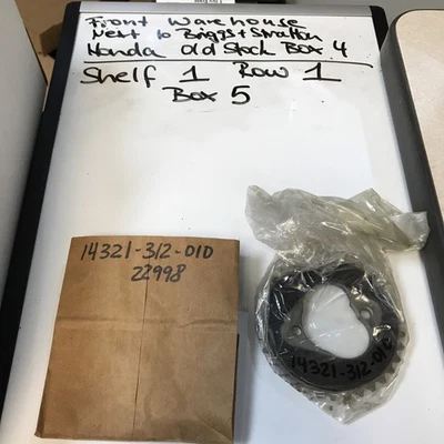 OEM HONDA CB350 CL350 SL350 CB50G 34T CAM SPROCKET - 14321-312-010 NWOB - Image 1 of 4