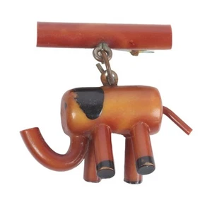 Pin Bakelite SLEEPER MARTHA RARE Brooch Vintage Elephant - Picture 1 of 6