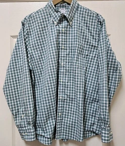 Brooks Brother Button Down Hemd Herren L grün kariert Regent Fit Langarm Ivy - Bild 1 von 12