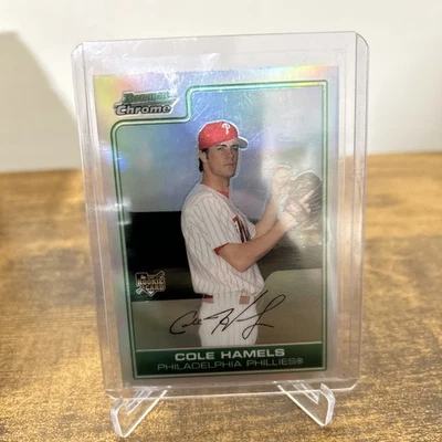 2006 Bowman Chrome Refractor Cole Hamels #209 Rookie RC - Image 1 of 2