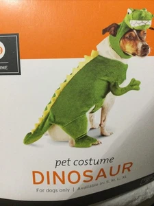 NEW Halloween Costume Green Plush Dinosaur Pet Dog Cat Size Small S 5-15 Lbs - Picture 1 of 5
