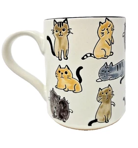 Spectrum Designz Cats Cream Ceramic 16oz Cup Mug New - Picture 1 of 7