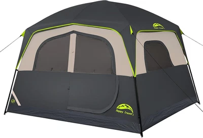 Tienda de campaña Happy Travel para 6 personas para acampar, impermeable fácil configuración tienda de campaña Foto 1 de 4