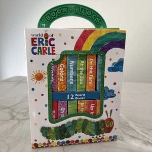 World of Eric Carle 12 Board Books Letters Colors Numbers Shapes Zoo Farm Sea - Picture 1 of 5