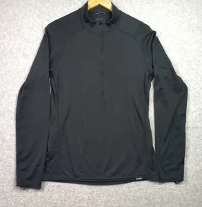 Patagonia Capilene 2 Lightweight Pullover Mens Medium Black Polartec Zip Outdoor - Picture 1 of 12