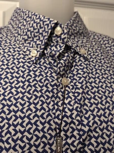 Michael Kors Button Down Langarm Stretch Hemd Herren Medium Neu mit Etikett - Bild 1 von 12