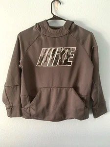 Nike Elite Dri-Fit Youth Boy Girl Medium Charcoal Performance Hoodie Pullover M - Picture 1 of 6