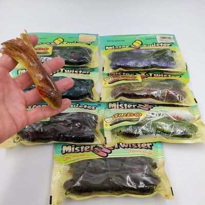 Mister Twister Descontinuado Tubo Grasa 5" Rojo Branquias Tubo Topwater o Tubo Plantilla 4 Ct Foto 1 de 4