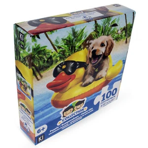 100 Stück Welpe auf einem Schwimmring Puzzle - Bild 1 von 1