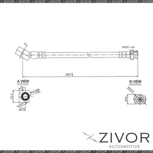 PROTEX Hydraulic Hose - Front For NISSAN NAVARA D21 2D Ute RWD 1986 - 1997 H1718 - Picture 1 of 1