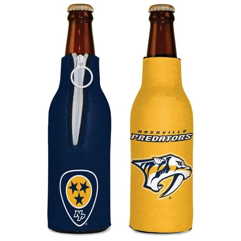 Nashville Predators 12oz Two Sided Bottle Cooler [NEW] Can Holder Foam Koozie Cover