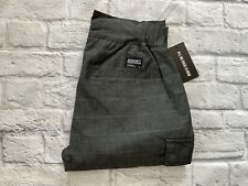 Ezekiel Men’s Grid Iron Pants Slim Fit Cargo Pockets Jeans Elastic Waist Size 32
