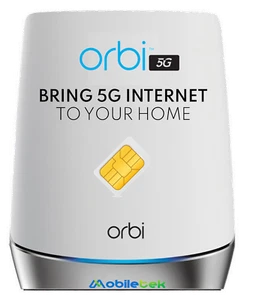 NEW NETGEAR Orbi NBR750 5G | 4G WiFi Mesh 6 FACTORY UNLOCKED SIM CARD ROUTER - Picture 1 of 3