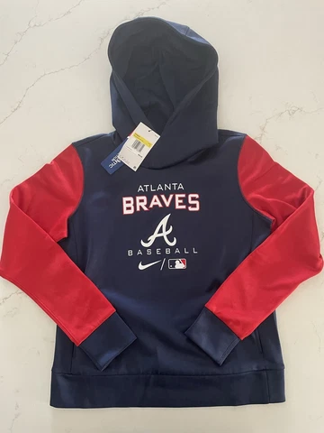 Nike Atlanta Braves Baseball MLB Pullover Hoodie Women’s Size Small Cover