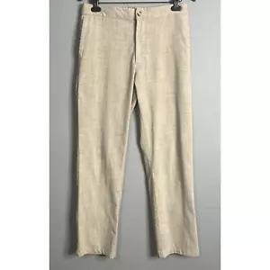 Hart Schaffner Marx Size 33x32 Dress Pants Tan Beige Drawstring Straight Casual - Picture 1 of 10