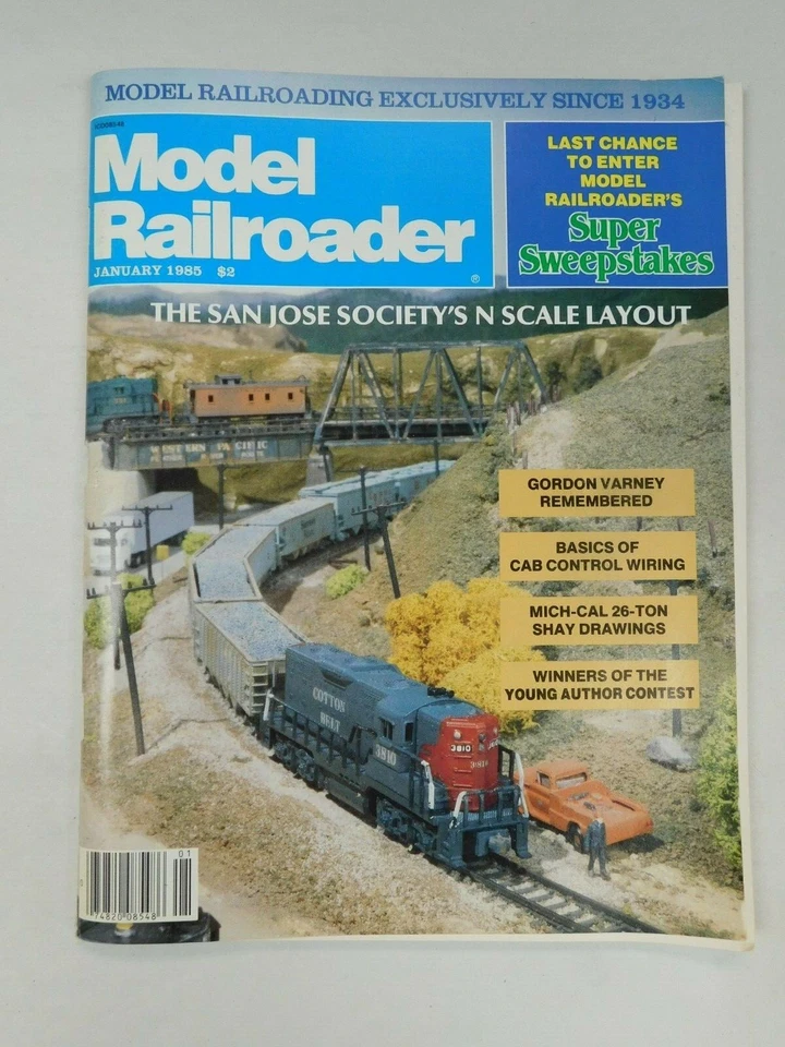 Model Railroader Trains Scale Pacific Railway Tenshodo Roco JAN 1985 Magazine - Image 1 of 4