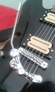 Duesenberg Lefty Les Trem II StopTail chrome w/ Roller Bridge 4 Gibson/Epi - Picture 1 of 2