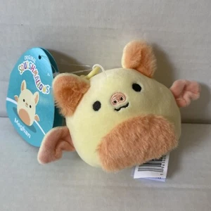 Squishmallows 3.5” Meghan Cream Bat Plush Clip - Picture 1 of 6