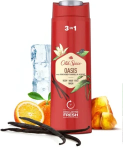 Old Spice Oasis 3-in-1 Shower Gel & Shampoo Long Fresh 400ml/ 13.5 fl. oz - Picture 1 of 3