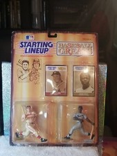 Starting Lineup Baseball Greats Eddie Mathews & Hank Aaron New 1989 W/Cards  🔥