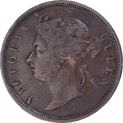 [#1181781] Coin, Straits Settlements, Victoria, Cent, 1872, VF, Copper, KM:9 - Image 1 of 2
