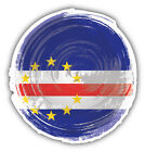 Cape Verde Flag Grunge Brushstroke Car Bumper Sticker Decal