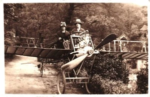 c.1920 Two Ladies in a Makeshift (Homemade) Aircraft; Sepia Real Photo PC; NM - Picture 1 of 2