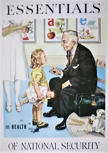 Original vintage poster HEALTH CARE ESSENTIALS DOCTOR & CHILD 1948 - Picture 1 of 1
