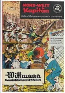 Nord-West Kapitän Nr.4 von 1956 - TOP Z1 Kinder-Illustrierte Werbeheft - Bild 1 von 2