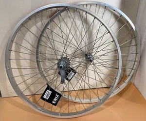 29" Heavy Duty Alloy Front & Rear Coaster Brake Bicycle Wheel 12g spokes silver - Picture 1 of 2
