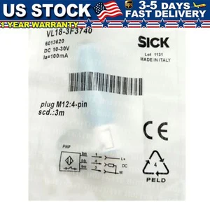 New SICK VL18-3F3740 VL183F3740 6013620 PHOTOELECTRIC REFLEX RETRO-REFLECTIVE - Picture 1 of 5