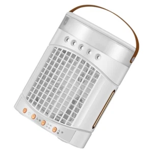 Tower Fan with Humidifying Feature Portable Desk Air Conditioner with LED Light - Picture 1 of 23