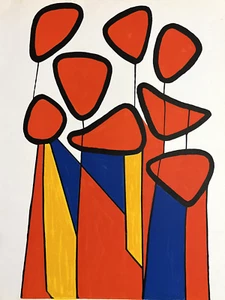 Alexander Calder "Composition " Original Lithograph 1972 Limited Edition Mourlot - Picture 1 of 8