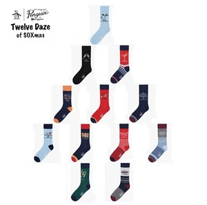 NUOVO Pinguino DODICI DAZE OF SOXMAS 12 confezioni calze natalizie alcol birra giorni nuovo con scatola - Foto 1 di 16