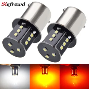 2 x 24V 1156 BA15S White Red Amber LED Car Truck Backup Reverse Turn Light Lamp - Picture 1 of 10