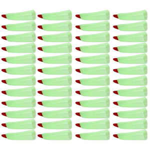  50 Pcs Glow in The Dark Witch Fingers Halloween Claws Cots Nail