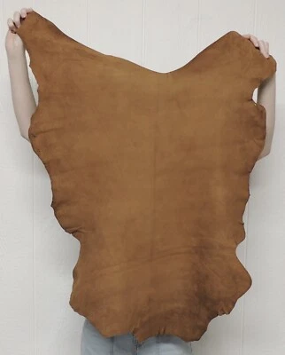 SADDLE Buckskin Leather Hide for Native Crafts Pipe Flute Bags Laces Journals - Image 1 of 2