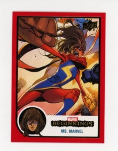 2022 Upper Deck Marvel Beginnings 169 MS MARVEL Trading Card RED BORDER PARALLEL - Picture 1 of 1