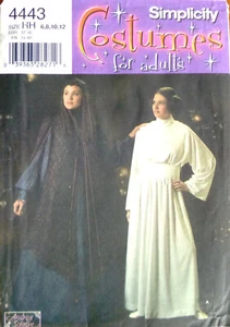 Simplicity 4443 pattern women rare Star Wars Padme Leia costume sz 6-12 uncut - Picture 1 of 2