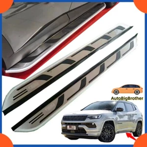 Fits for Jeep Compass 2023 2024 Fixed Running Boards Side Steps Pedals Nerf Bar - Picture 1 of 5