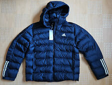 Adidas Itavic Steppjacke Winterjacke Kapuze blau 3-Streifen Herren Größe L NEU
